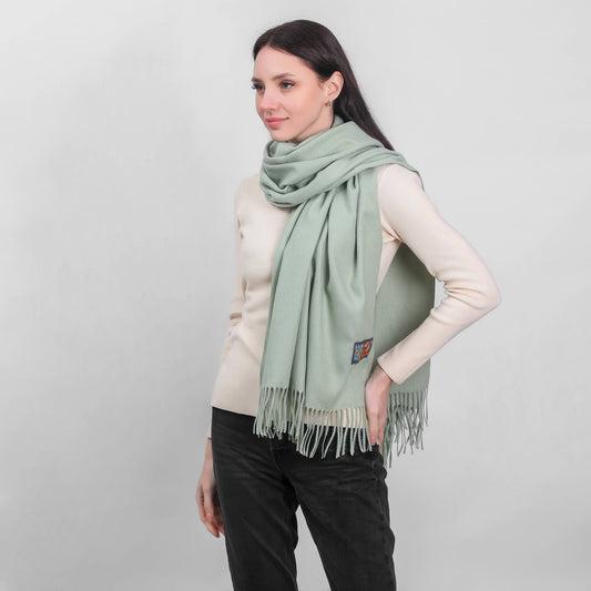 Super Soft Herringbone Scarf – Green | Made in Ireland - TLC Gifting