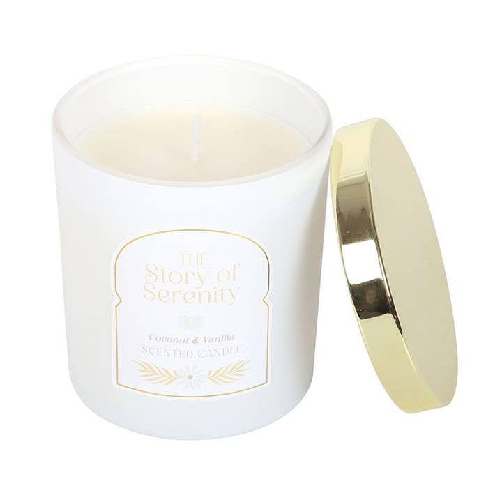 The Story of Serenity Mini Candle Coconut & Vanilla | Relaxing Candle Ireland - TLC Gifting
