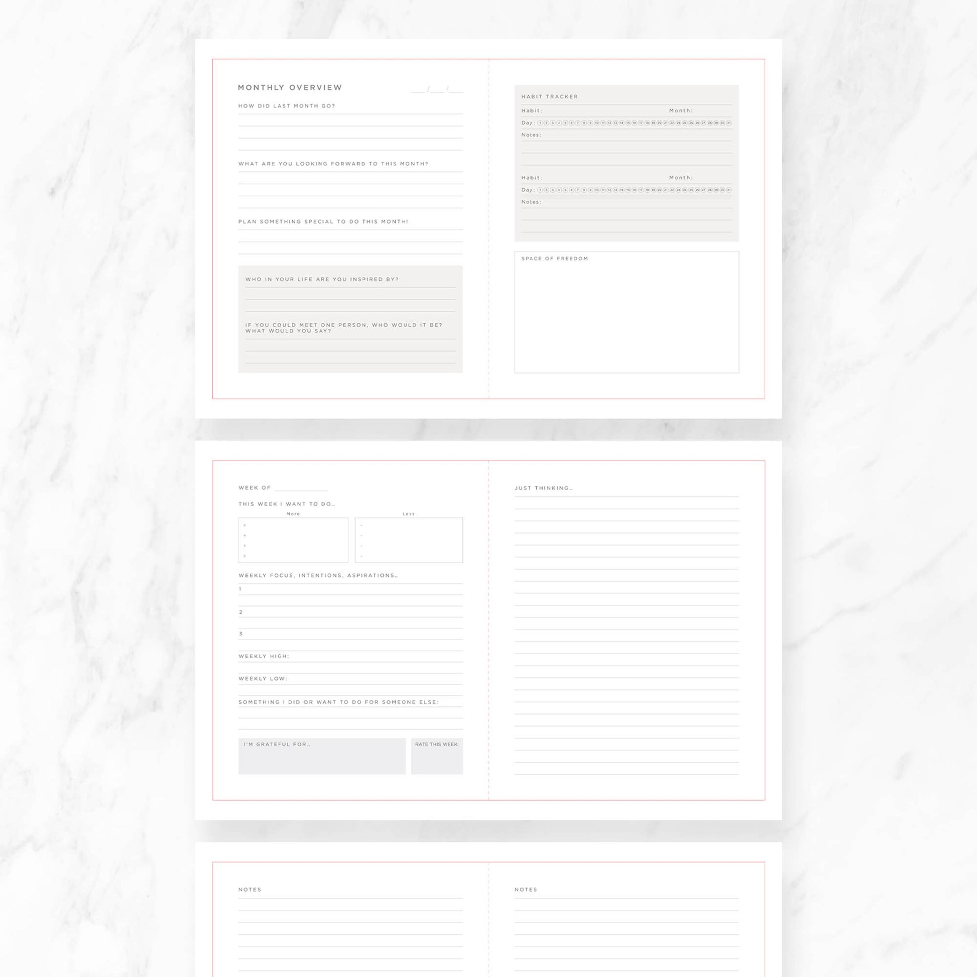 Thoughtful Journal | Undated Mindful Planner - TLC Gifting