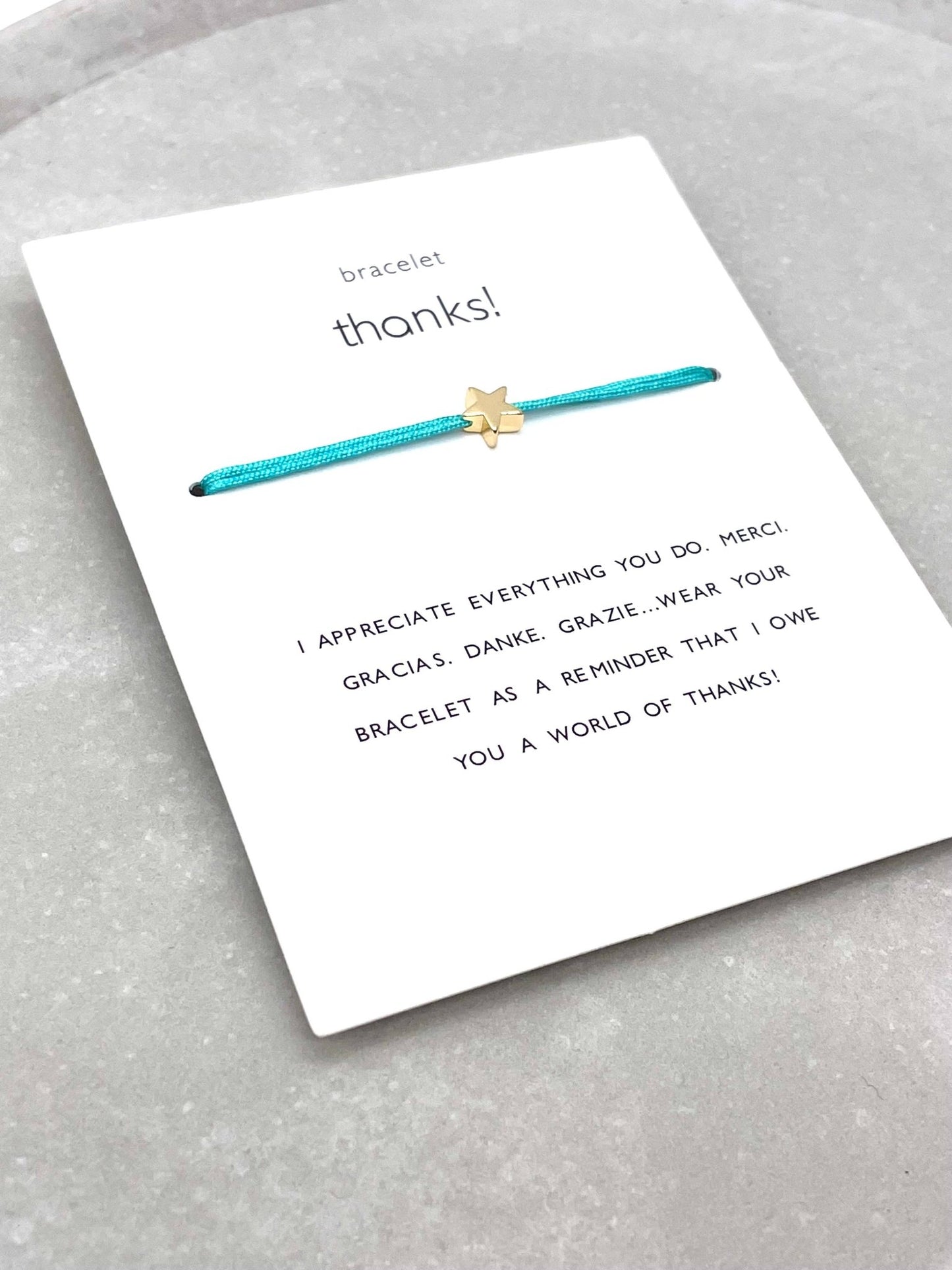 Turquoise Star Bracelet – Adjustable Gold - Coloured Charm - TLC Gifting