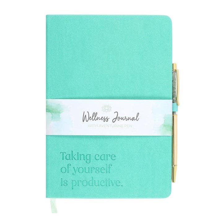 A5 wellness journal with aventurine crystal pen Ireland
