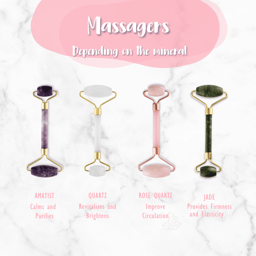 White Quartz Facial Roller | Crystal Face Massager Ireland - TLC Gifting